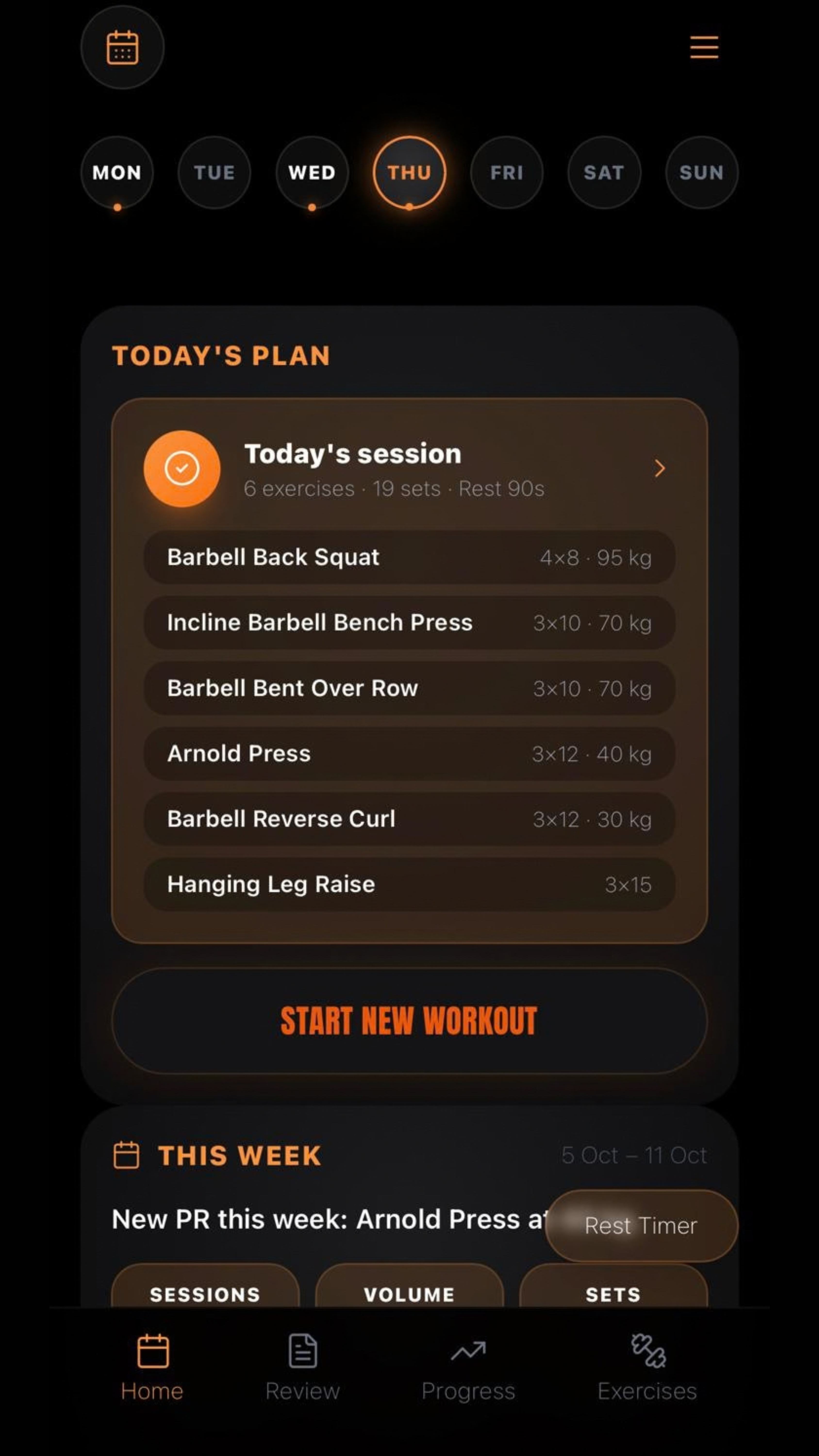 RepUp+ app screenshot